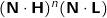 (\mathbf{N} \cdot \mathbf{H})^n(\mathbf{N} \cdot \mathbf{L})
