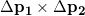 \Delta \mathbf{p_1} \times \Delta \mathbf{p_2}