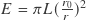 E=\pi L (\frac{r_0}{r})^2