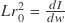 L r_{0}^{2} = \frac{dI}{dw}