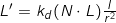 L' = k_{d}(N \cdot L) \frac{I}{r^{2}}