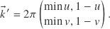 \[\vec{k}' = 2 \pi \begin{pmatrix} \min u, 1 - u \\ \min v, 1 - v \end{pmatrix} .\]